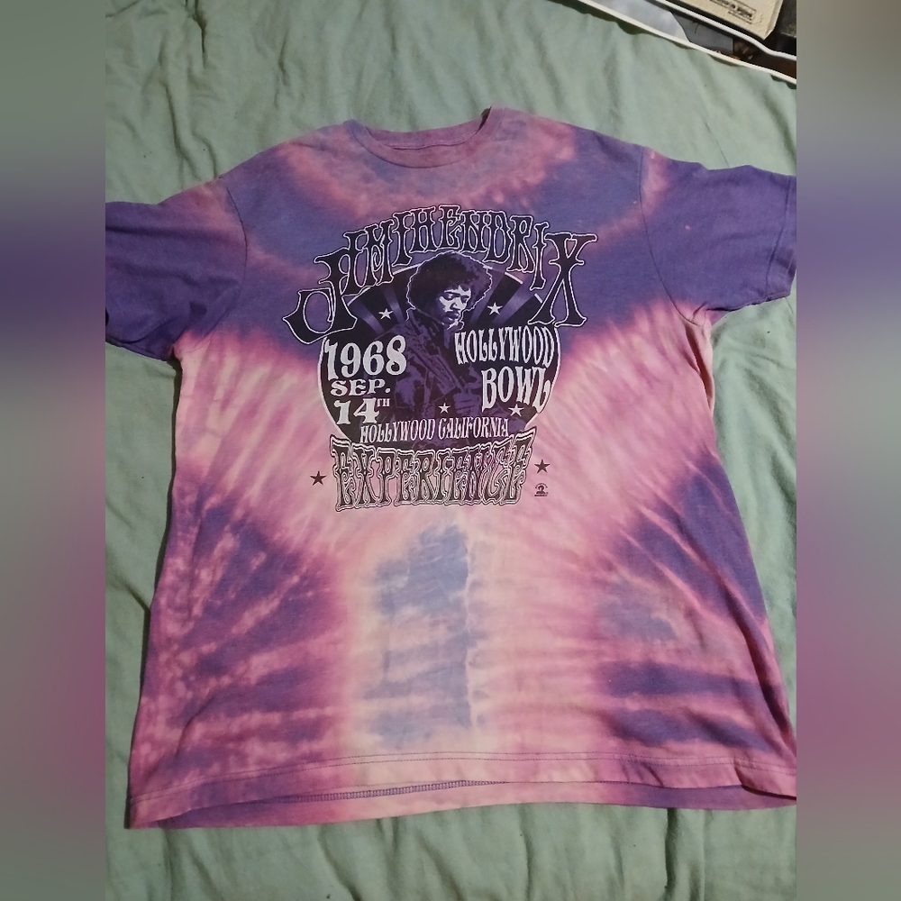Jimi‎ HENDRIX. Purple and Pink Tie-Dye Adults T Shirt. MENS L